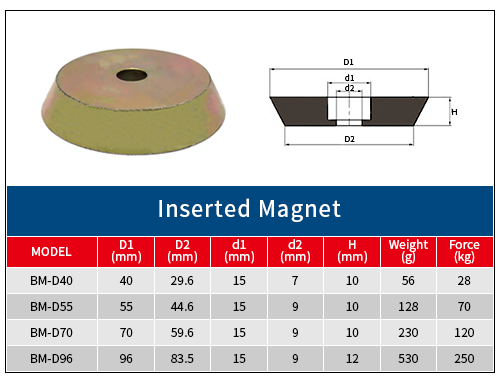 Inserted Neodymium Magnet With Hole Inserted Neodymium Magnet With Hole