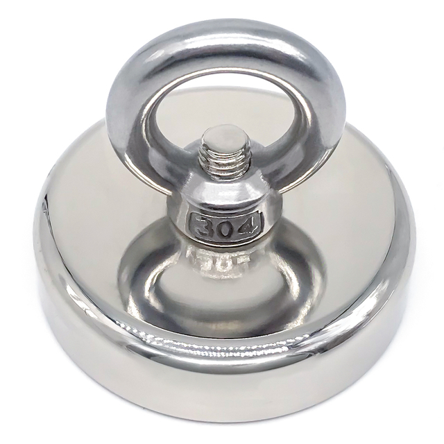 Односторонний неодимовый рыболовный магнит с гайкой из нержавеющей стали