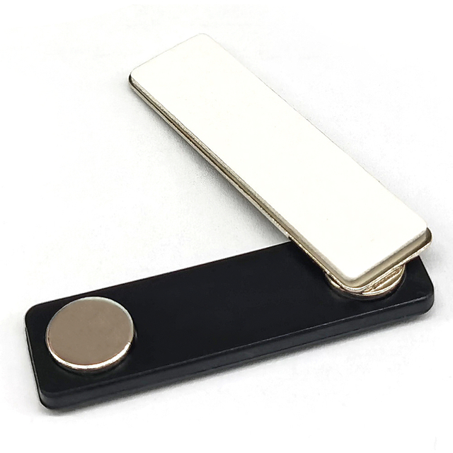 Прямоугольная клейкая подложка из стального листа Неодимовый магнит для бейджа с именем 