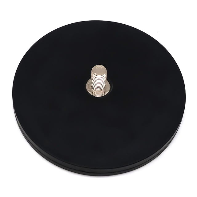 Многополюсный внешний резьбовой стержень Черный резиновый неодимовый горшок Магнит